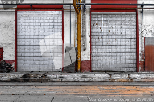 Image of Industrial door of a factory