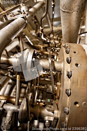 Image of Large industrial generator closeup