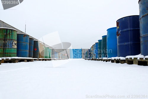 Image of Chemical waste dump with a lot of barrels