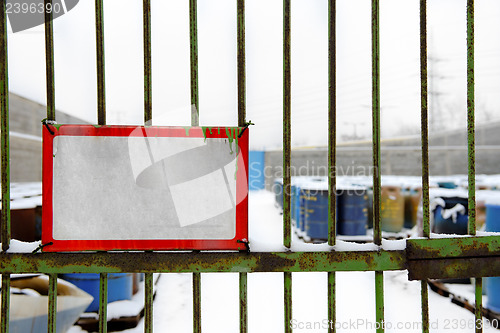 Image of Chemical waste dump with a lot of barrels