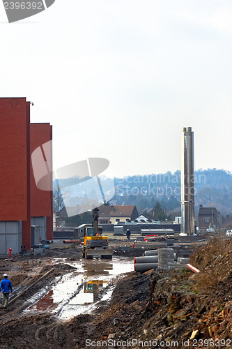 Image of Landscape with industrial architecture