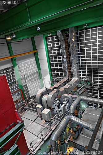 Image of Large industrial interior with power generator