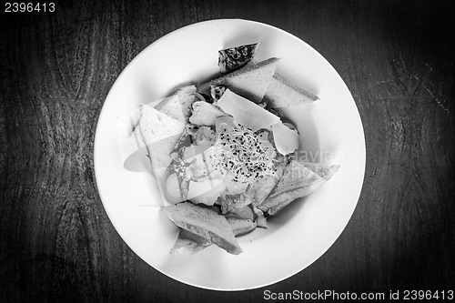 Image of Healthy appetizer with  toast