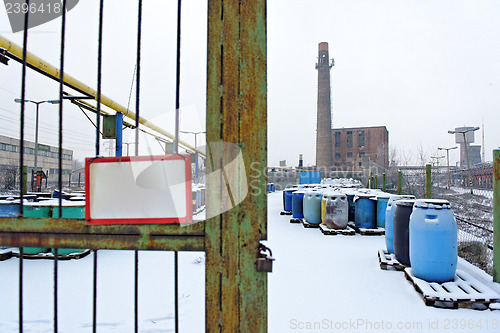 Image of Chemical waste dump with a lot of barrels