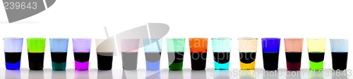 Image of Long Line of Drinking Glasses