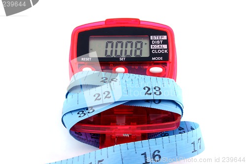 Image of Pedometer with tape measure