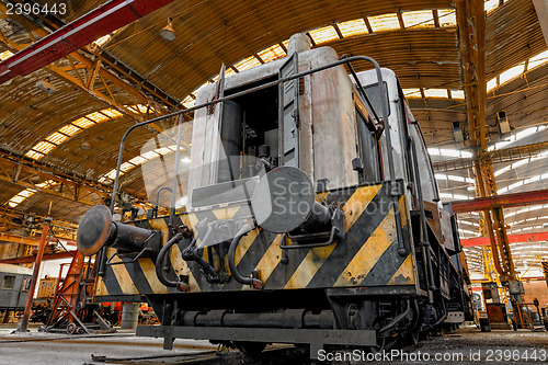 Image of Freight train in garage