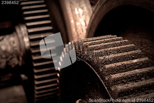 Image of Rusty industrial machine parts