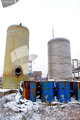 Image of Chemical waste dump with a lot of barrels