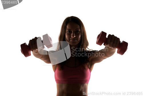 Image of Fitness instructor in a studio working out