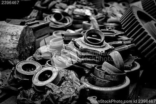 Image of Rusty industrial machine parts