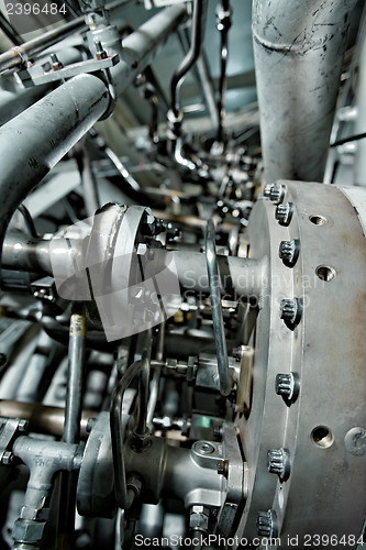 Image of Large industrial generator closeup