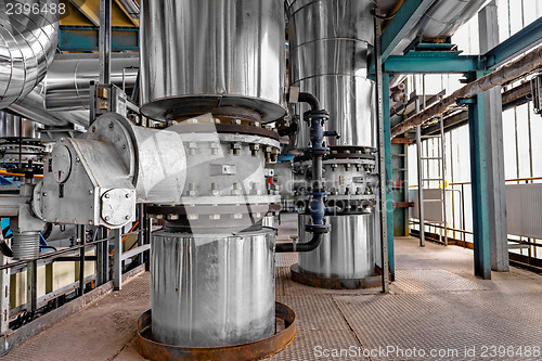 Image of Industrial pipes in a thermal power plant