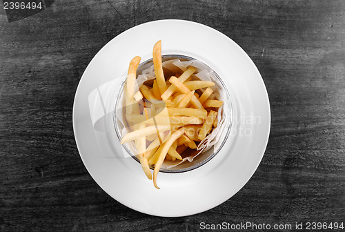 Image of Delicious french fries closeup