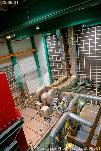 Image of Large industrial interior with power generator