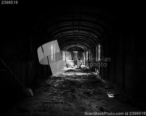 Image of Messy vehicle interior with lights