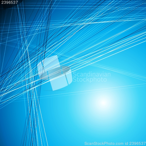 Image of Bright blue tech design