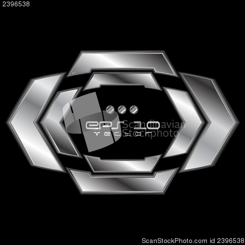 Image of Abstract metallic shape logo
