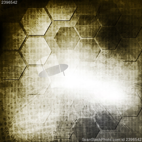 Image of Grunge hi-tech vector design
