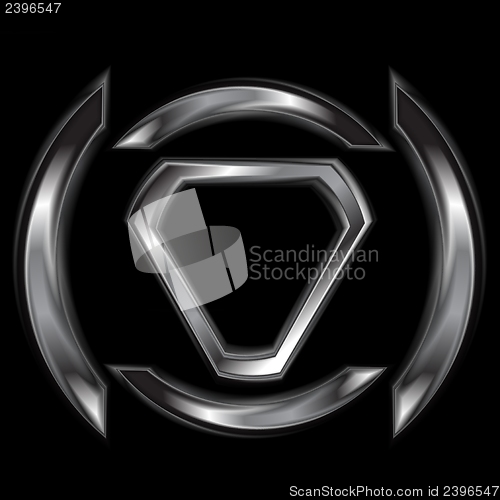Image of Abstract metallic shape logo