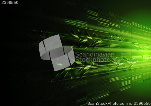 Image of Tech green motion design with arrows