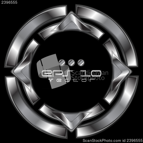 Image of Abstract metallic shape logo