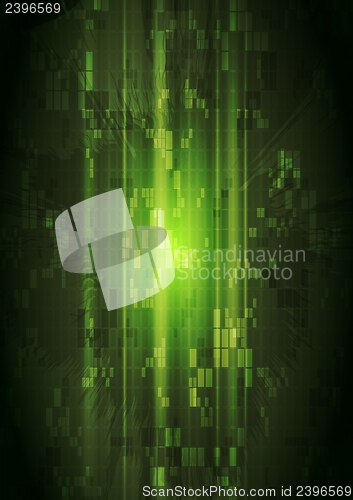 Image of Dark green hi-tech vector design