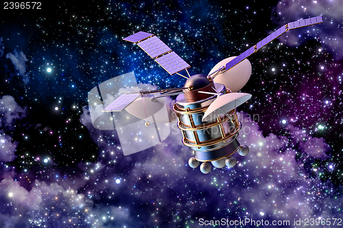 Image of 3D model of an artificial satellite of the Earth