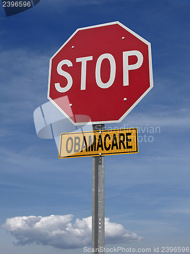 Image of stop obamacare ahead conceptual post