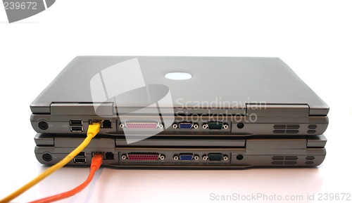 Image of 2 Laptops with network Cables