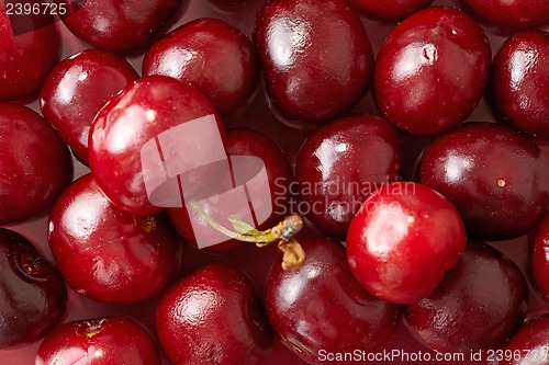 Image of red cherries background