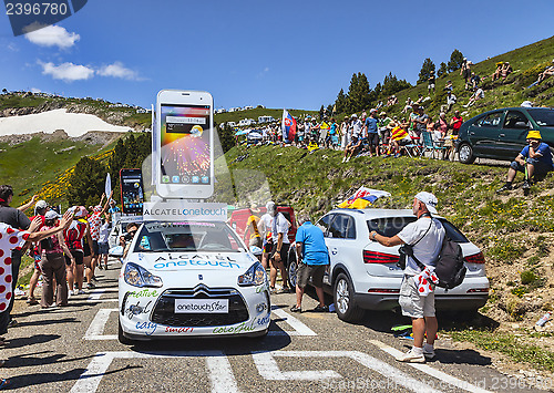 Image of Alcatel One Touch Car in Pyrenees Mountains