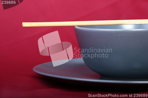 Image of Bowl with chopsticks