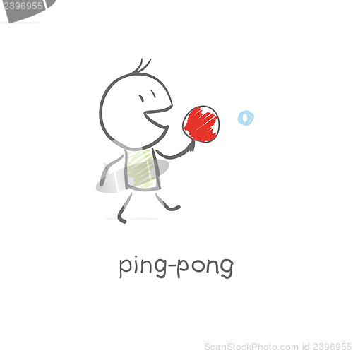 Image of Man plays ping-pong
