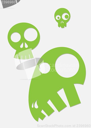 Image of green stylized skull