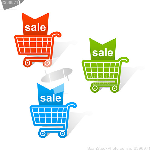 Image of Shopping basket labels.