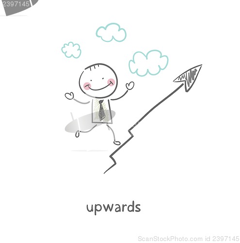 Image of Successful person. Illustration.