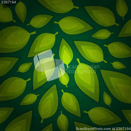 Image of fresh green leaves design