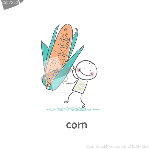 Image of Corn and people