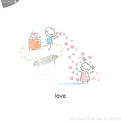 Image of Lovers. Illustration.