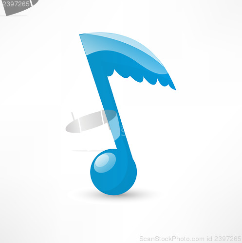 Image of Blue musical note to the wing