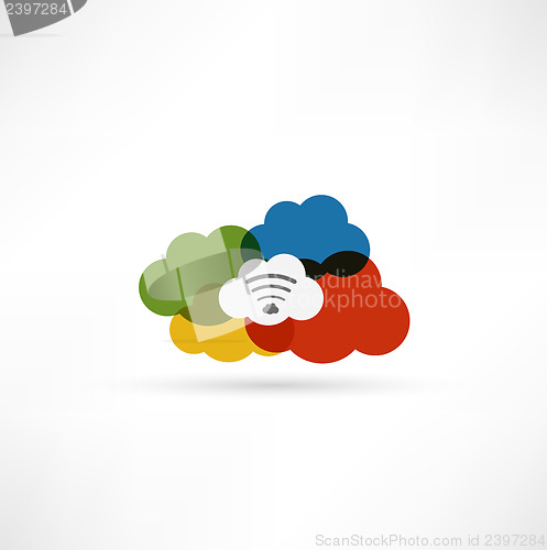 Image of Cloud wi-fi icon