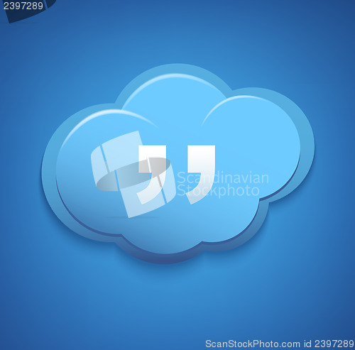 Image of Cloud computing concept sign. Blue sky.