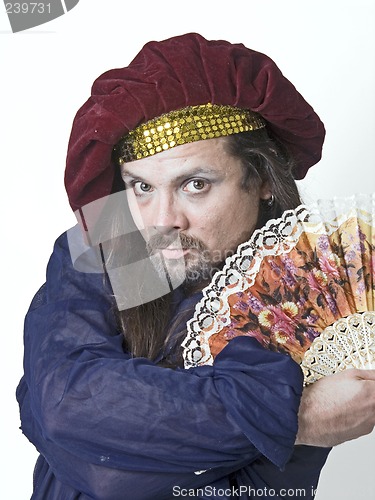 Image of man with color fan