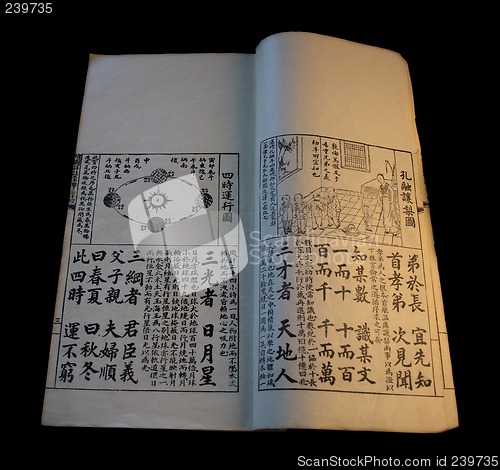 Image of old Chinese book with illustrations