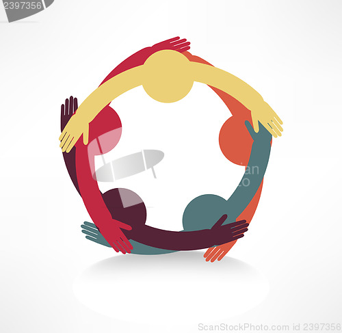 Image of hands connecting icon