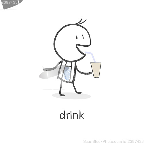 Image of Person drinks.