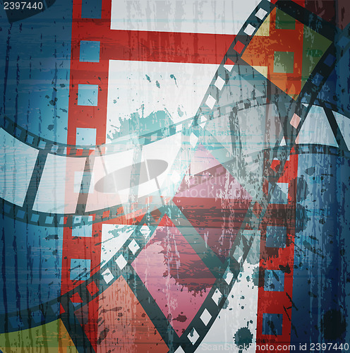 Image of Vintage background with film flame