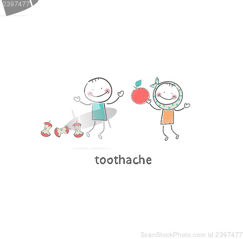 Image of Toothache. Illustration.