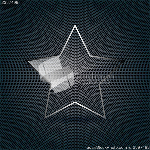 Image of Star Glass on metal background